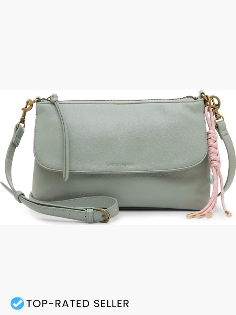 Faux Leather Crossbody Satchel With Zipper Closure Rectangular Shape
